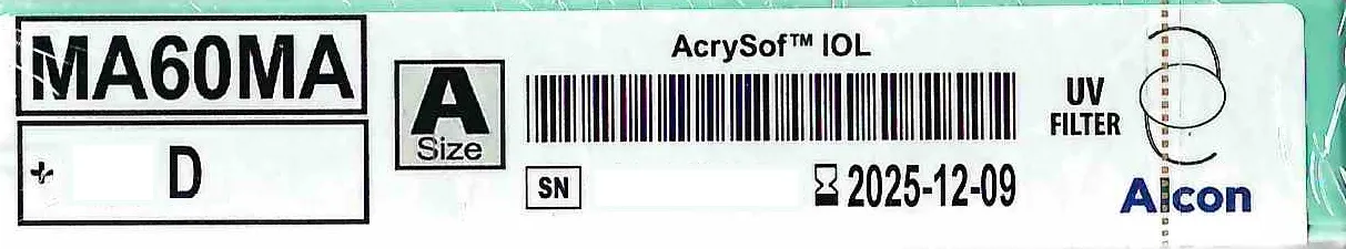 Купити Багатокомпонентна інтраокулярна лінза MA60MA AcrySof® Україна